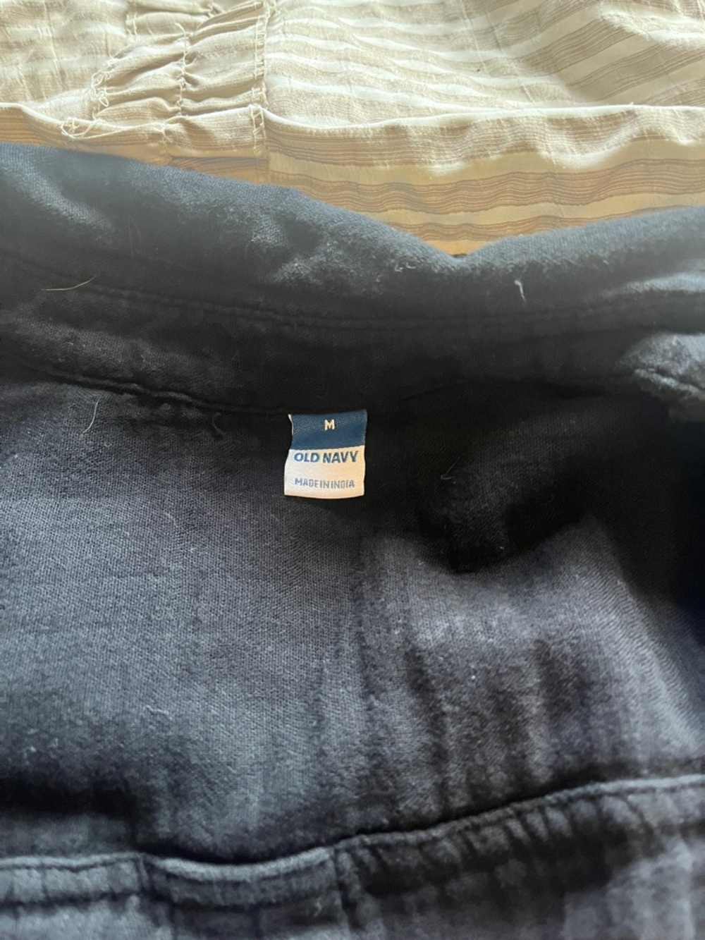 Old Navy Black Crinkle Gauze Romper - Picture 2 of 8